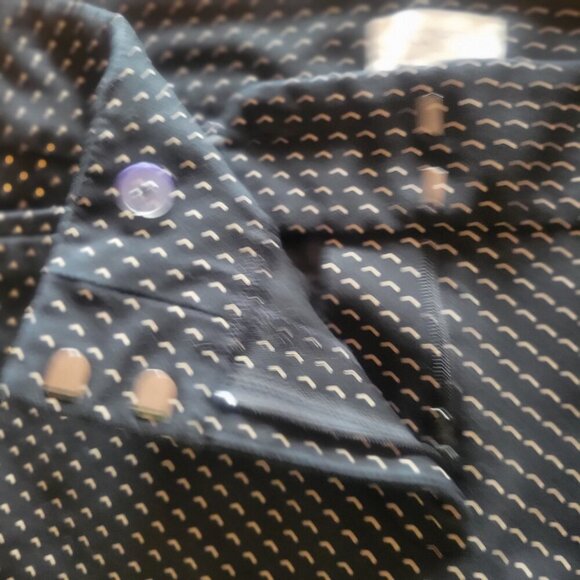 NWOT! LOFT Black w/Cream Polka Dots - Pont, Tapered Leg, Mid-Rise - Size 10 - Picture 7 of 12